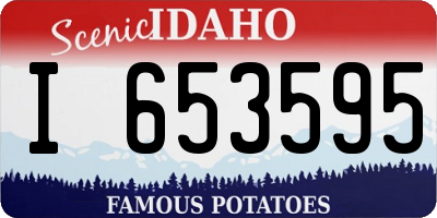 ID license plate I653595
