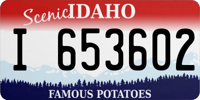 ID license plate I653602