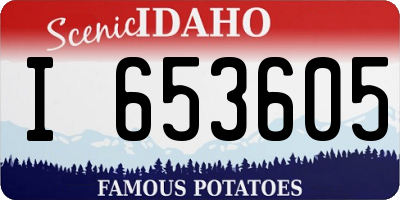 ID license plate I653605