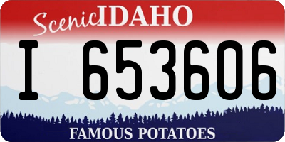 ID license plate I653606