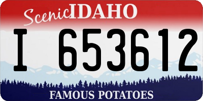 ID license plate I653612