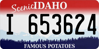 ID license plate I653624