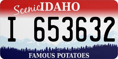 ID license plate I653632