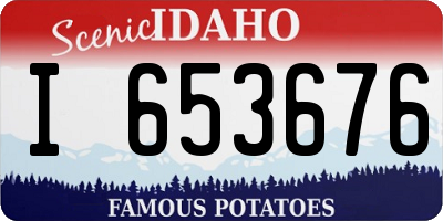 ID license plate I653676
