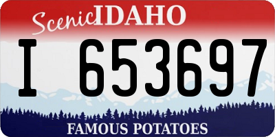 ID license plate I653697