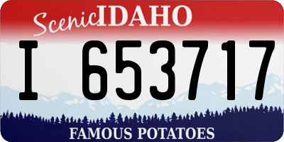 ID license plate I653717