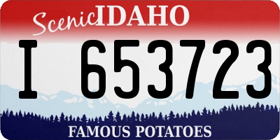 ID license plate I653723