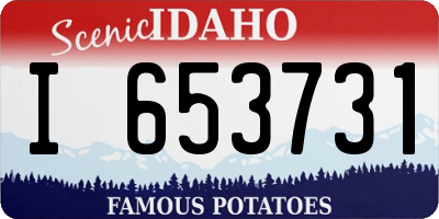 ID license plate I653731