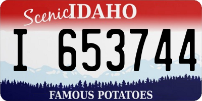 ID license plate I653744