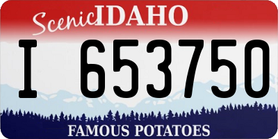 ID license plate I653750