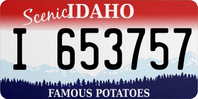 ID license plate I653757