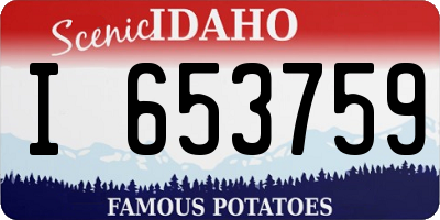 ID license plate I653759