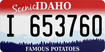 ID license plate I653760
