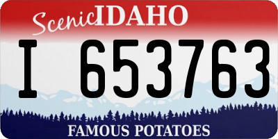 ID license plate I653763