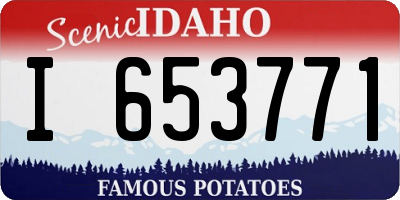 ID license plate I653771