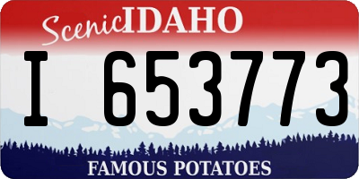 ID license plate I653773