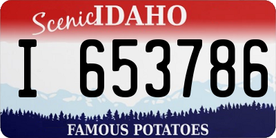 ID license plate I653786