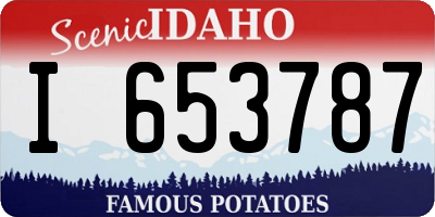 ID license plate I653787