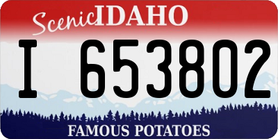 ID license plate I653802