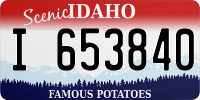 ID license plate I653840