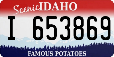 ID license plate I653869