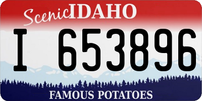 ID license plate I653896