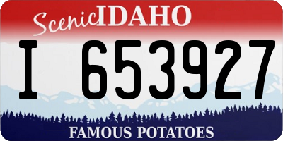 ID license plate I653927