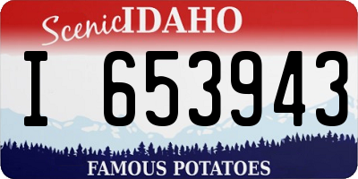 ID license plate I653943
