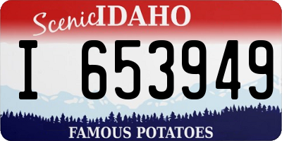 ID license plate I653949