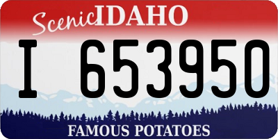 ID license plate I653950