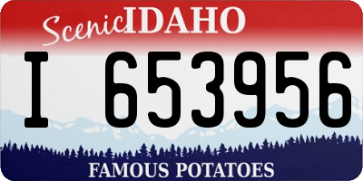 ID license plate I653956