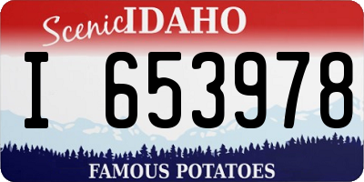 ID license plate I653978