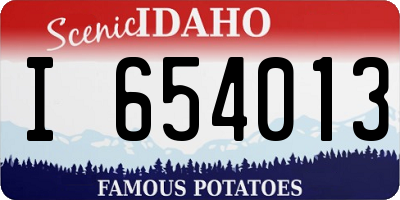 ID license plate I654013