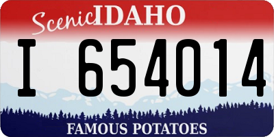 ID license plate I654014