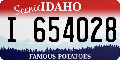ID license plate I654028