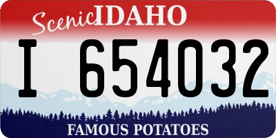 ID license plate I654032