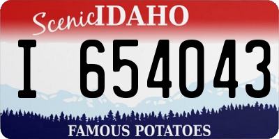 ID license plate I654043