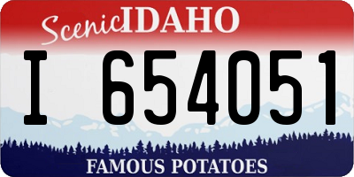ID license plate I654051