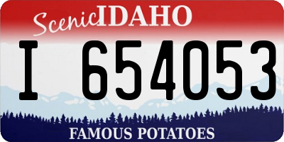 ID license plate I654053