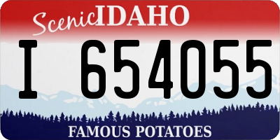 ID license plate I654055