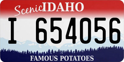 ID license plate I654056
