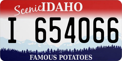 ID license plate I654066