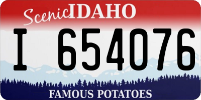ID license plate I654076
