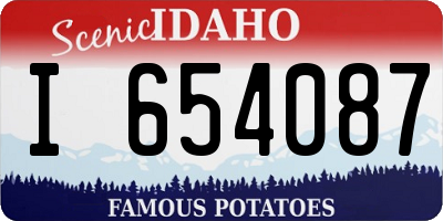 ID license plate I654087