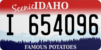 ID license plate I654096