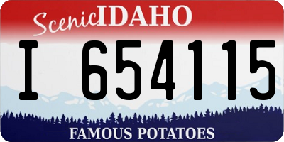 ID license plate I654115