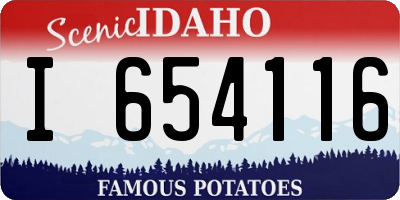 ID license plate I654116