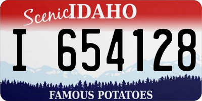 ID license plate I654128