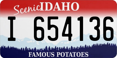 ID license plate I654136
