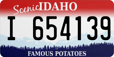 ID license plate I654139